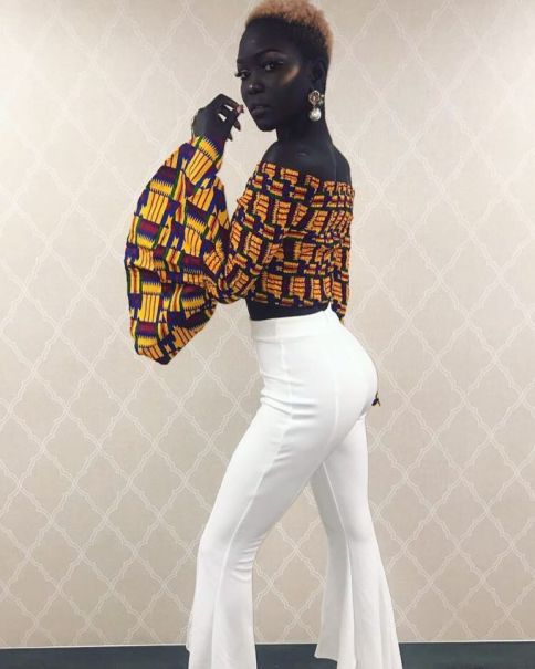 TV-Show-South-Sudanese-Model-22Queen-of-Dark22-Nyakim-Gatwech-on-The-Harry-Show-2